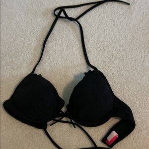 Black Lace Bikini Top